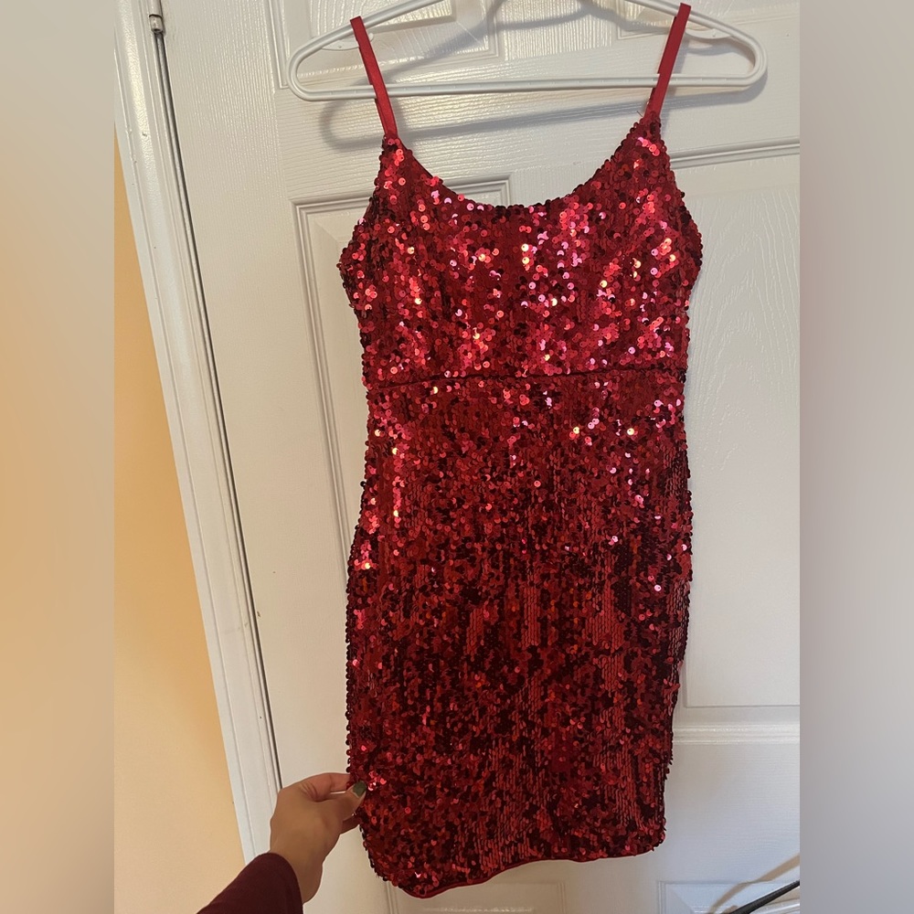 Red Sequins dress